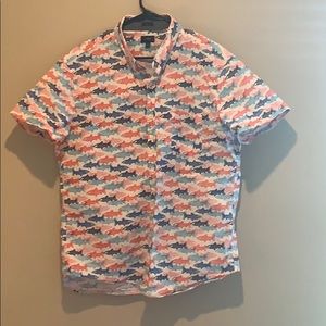 Men’s J Crew Fish Print Shirt